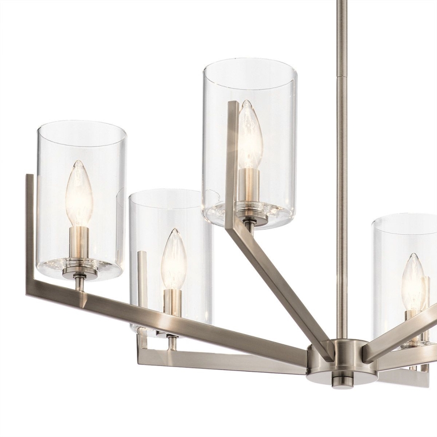 Quintiesse - Lustre em haste NYE 6xE14/40W/230V Ø 71,1 cm cromado mate