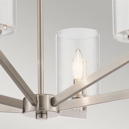Quintiesse - Lustre em haste NYE 6xE14/40W/230V Ø 71,1 cm cromado mate