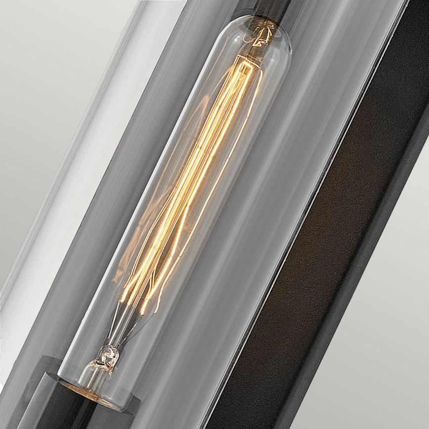 Quintiesse - Aplique de parede exterior PEARSON M 1xE27/60W/230V IP44 preto