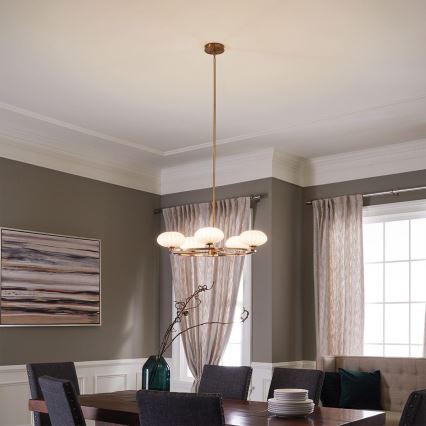 Quintiesse - Lustre LED para casa de banho em haste PIM 5xG9/3W/230V Ø 71,1 cm IP44 dourado