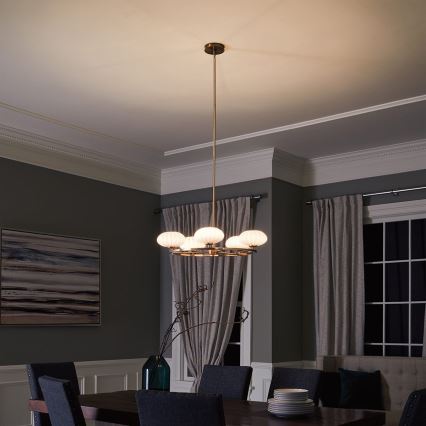 Quintiesse - Lustre LED para casa de banho em haste PIM 5xG9/3W/230V Ø 71,1 cm IP44 dourado