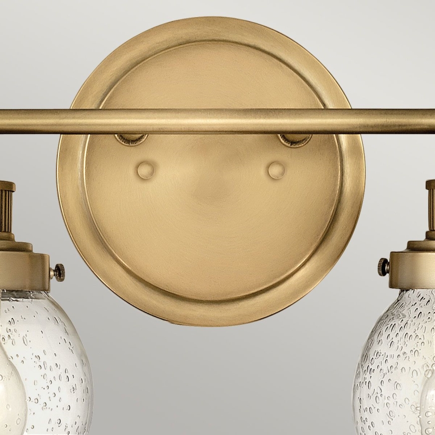 Quintiesse - Aplique de parede para casa de banho POPPY 2xE27/60W/230V IP44 dourado