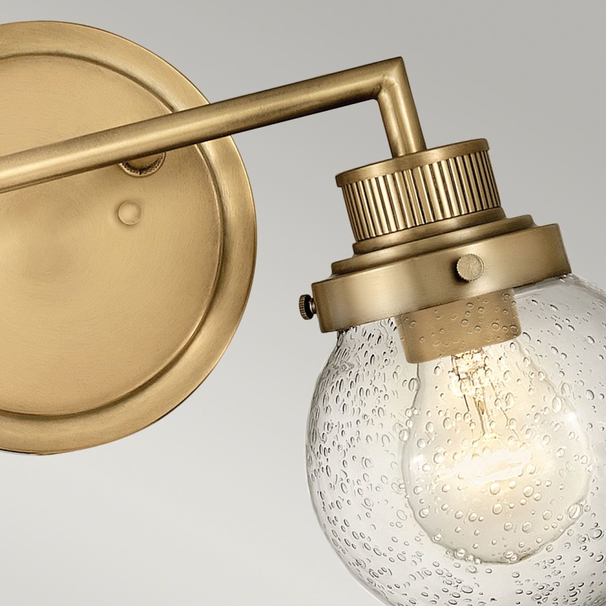 Quintiesse - Aplique de parede para casa de banho POPPY 2xE27/60W/230V IP44 dourado