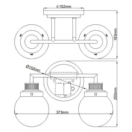 Quintiesse - Aplique de parede para casa de banho POPPY 2xE27/60W/230V IP44 cromado brilhante