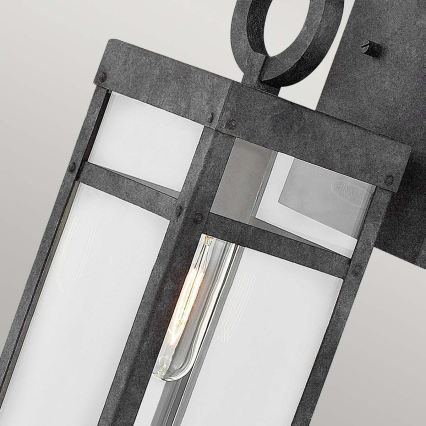 Quintiesse - Luminária de parede exterior PORTER M 1xE27/60W/230V IP44 preta