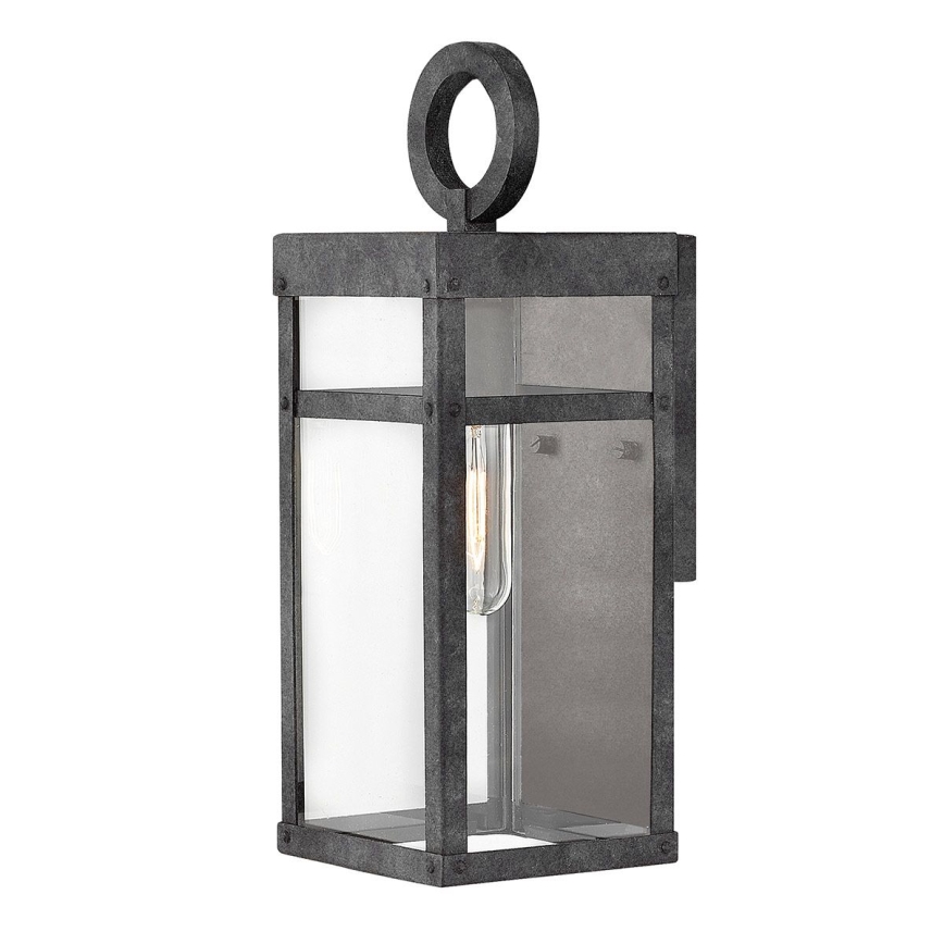 Quintiesse - Aplique de parede exterior PORTER S 1xE27/60W/230V IP44 preto