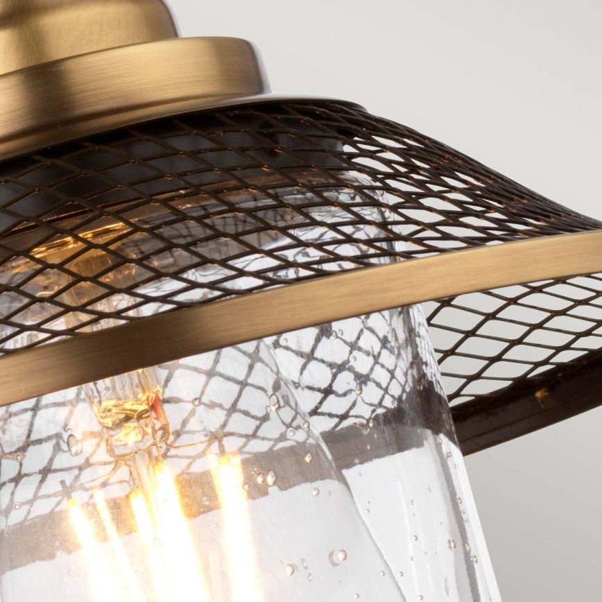 Quintiesse - Aplique de parede para casa de banho RIGBY 1xE27/40W/230V IP44 acabamento bronze