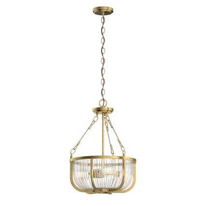 Quintiesse - Lustre suspenso em corrente ROUX 3xE27/60W/230V Ø 40,6 cm dourado