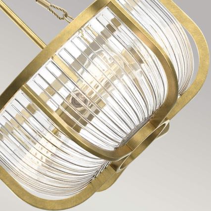 Quintiesse - Lustre suspenso em corrente ROUX 3xE27/60W/230V Ø 40,6 cm dourado