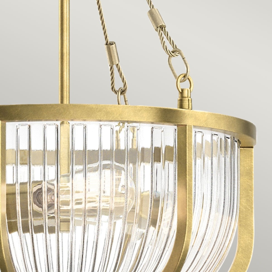 Quintiesse - Lustre suspenso em corrente ROUX 3xE27/60W/230V Ø 40,6 cm dourado