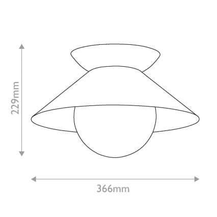 Quintiesse - Luminária de teto SAUCER 1xE27/40W/230V Ø 36,6 cm dourada