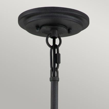 Quintiesse - Lustre suspenso em haste SILAS 6xE27/60W/230V Ø 72,3 cm preto/dourado