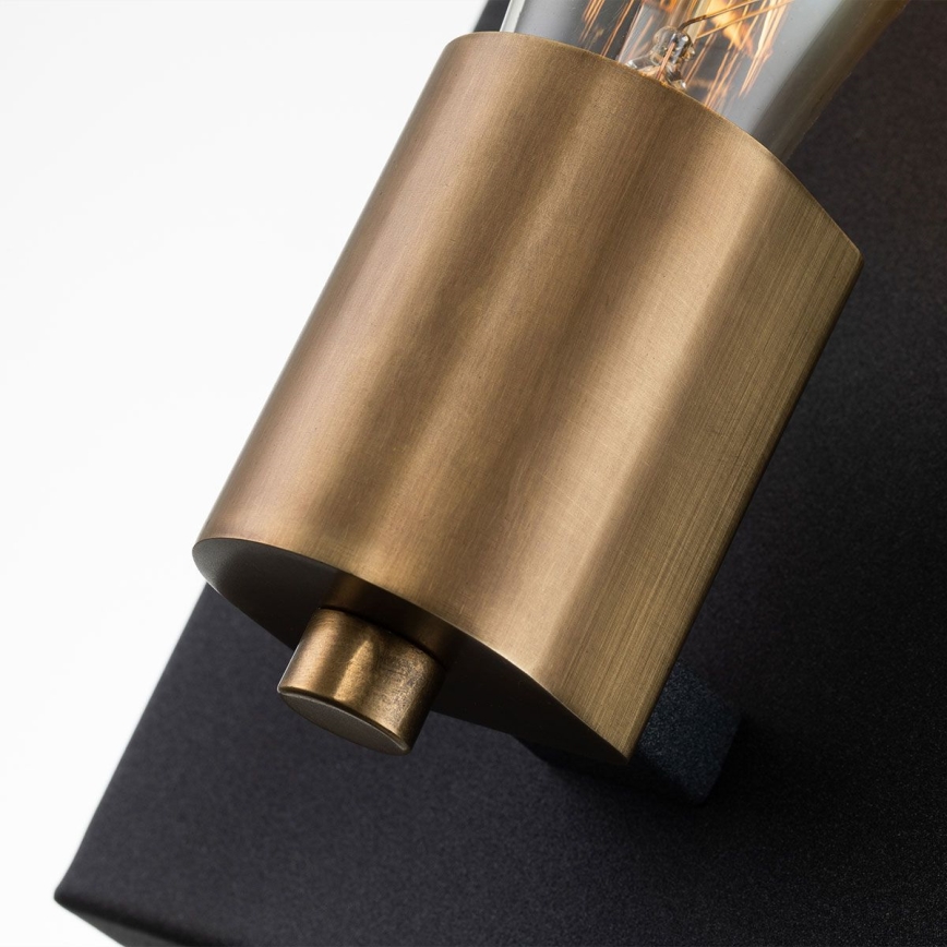 Quintiesse - Aplique de parede SILAS 1xE27/60W/230V preto/dourado