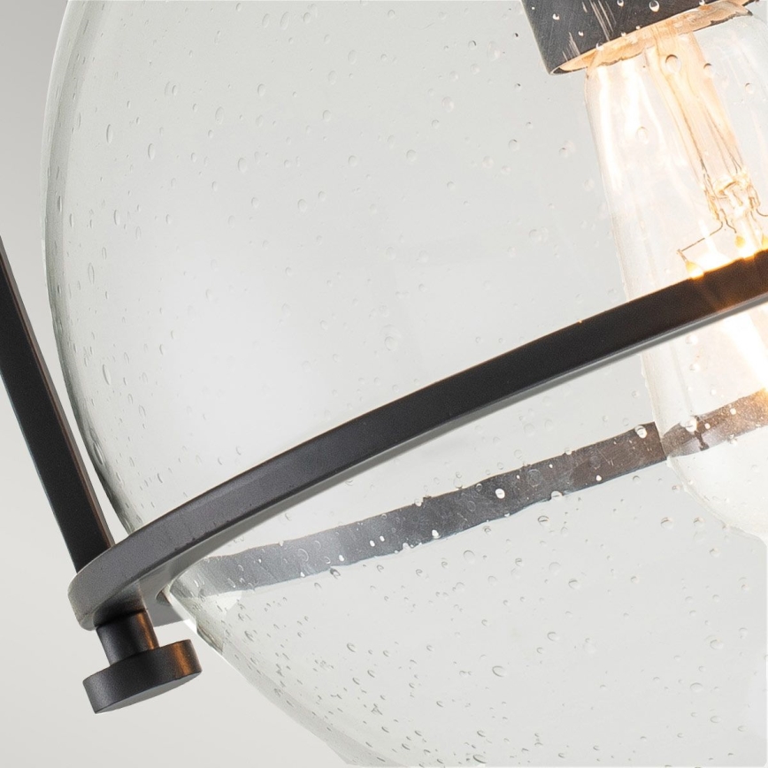 Quintiesse - Plafon SOMERSET 1xE27/60W/230V Ø 28,2 cm preto