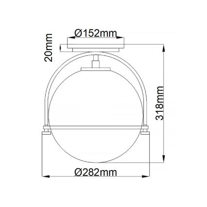 Quintiesse - Candeeiro de teto SOMERSET 1xE27/60W/230V, diâmetro 28,2 cm, dourado