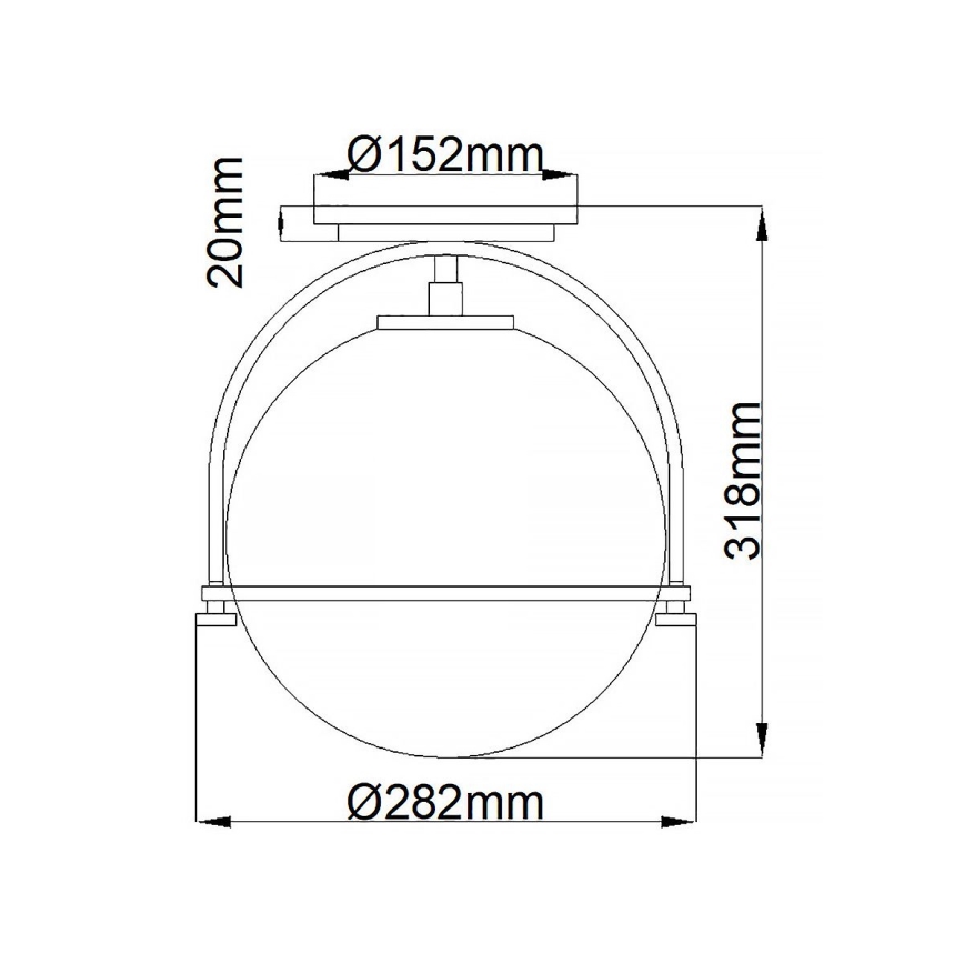 Quintiesse - Candeeiro de teto SOMERSET 1xE27/60W/230V, diâmetro 28,2 cm, dourado