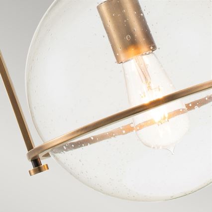 Quintiesse - Candeeiro suspenso com haste SOMERSET 1xE27/60W/230V diâmetro 28,9 cm bronze