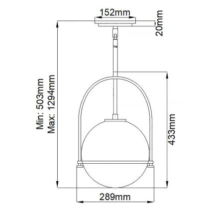 Quintiesse - Lustre em haste SOMERSET 1xE27/60W/230V Ø 28,9 cm bronze