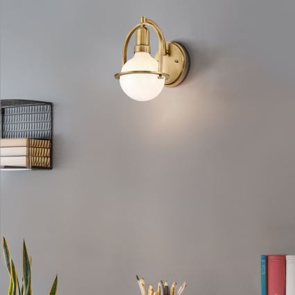 Quintiesse - Aplique de parede SOMERSET 1xE27/60W/230V dourado