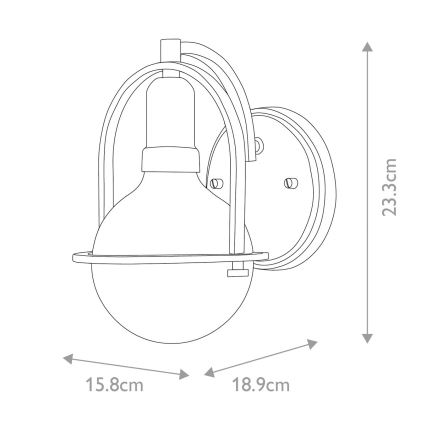 Quintiesse - Aplique de parede SOMERSET 1xE27/60W/230V dourado