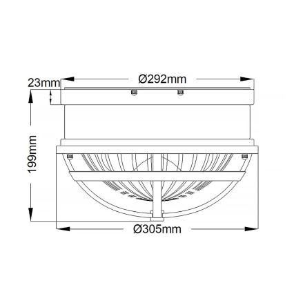 Quintiesse - Candeeiro de teto TOLLIS 2xE27/40W/230V Ø 30,5 cm dourado
