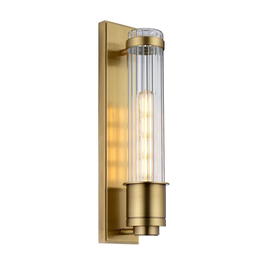 Quintiesse - Aplique de parede para casa de banho WELLINGTON 1xE27/60W/230V IP44 dourado