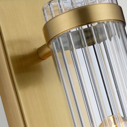 Quintiesse - Aplique de parede para casa de banho WELLINGTON 1xE27/60W/230V IP44 dourado