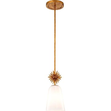 Quoizel - Candeeiro suspenso STARING 1xE27/40W/230V diâmetro 18,4 cm dourado/pátina/branco