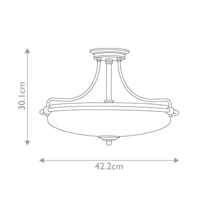 Quoizel - Candelabro integrado GRIFFIN 3xE27/100W/230V