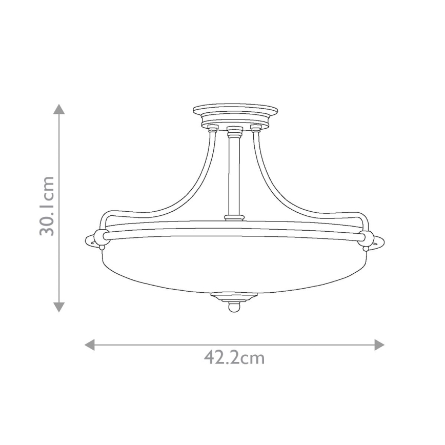 Quoizel - Candelabro integrado GRIFFIN 3xE27/100W/230V