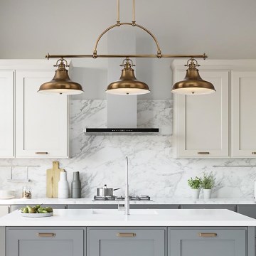 Quoizel - Candelabro suspenso EMERY 3xE27/100W/230V latão