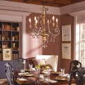 Quoizel - Lustre suspenso por corrente MARQUETTE 6xE14/60W/230V bronze