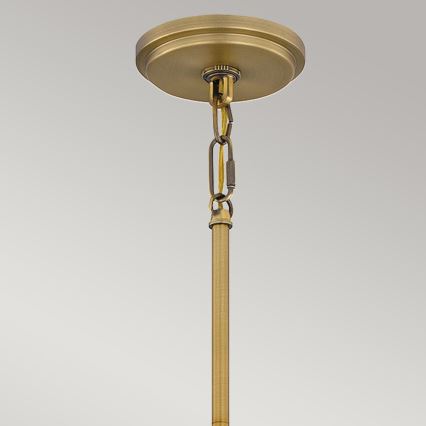 Quoizel - Lustre em haste BRECKEN 2xE27/60W/230V dourado/decoração em mármore