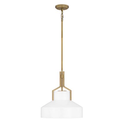 Quoizel - Lustre em haste BRECKEN 2xE27/60W/230V dourado/branco