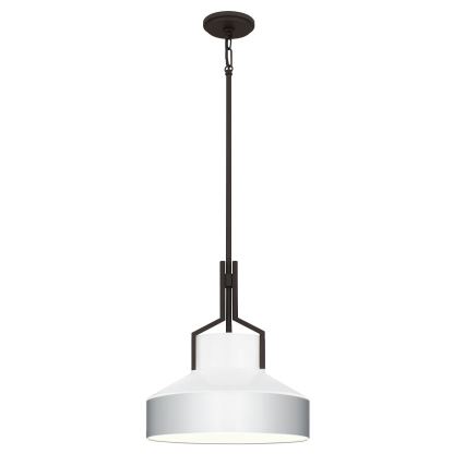 Quoizel - Lustre em haste BRECKEN 2xE27/60W/230V preto/branco