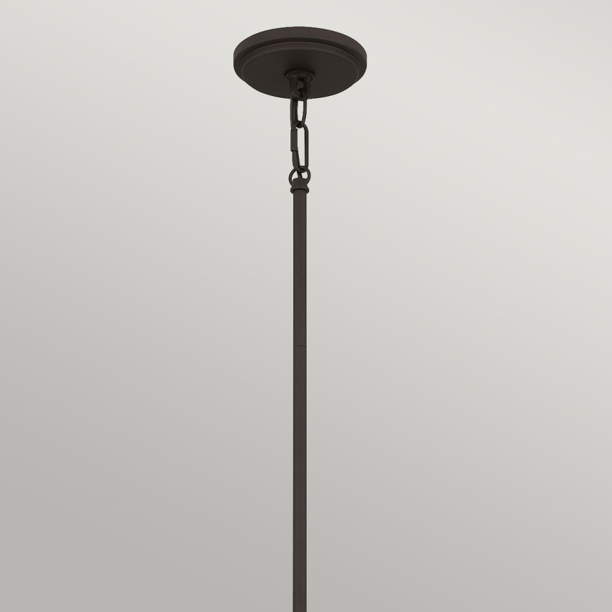 Quoizel - Lustre em haste BRECKEN 2xE27/60W/230V preto/branco