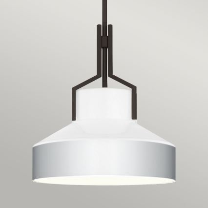 Quoizel - Lustre em haste BRECKEN 2xE27/60W/230V preto/branco