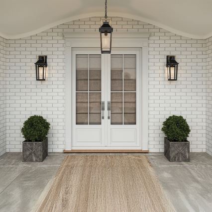 Quoizel - Aplique de parede exterior BUCKLEY M 1xE27/40W/230V IP44 preto