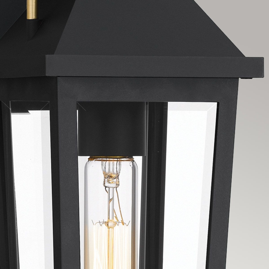 Quoizel - Aplique de parede para exterior BUCKLEY S 1xE27/40W/230V IP44 preto