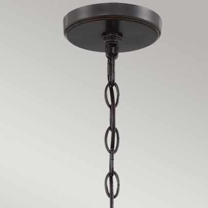 Quoizel - Lustre suspenso com corrente CASABLANCA 3xE27/60W/230V castanho
