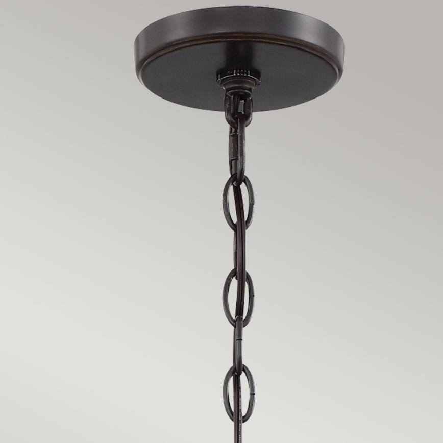 Quoizel - Lustre suspenso com corrente CASABLANCA 3xE27/60W/230V castanho