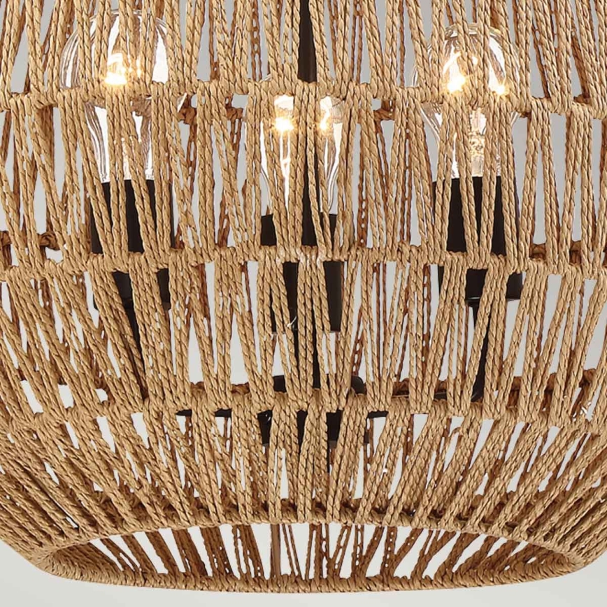 Quoizel - Lustre suspenso com corrente CASABLANCA 3xE27/60W/230V castanho
