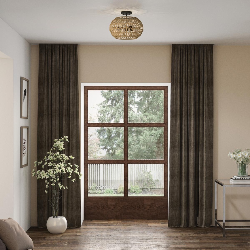 Quoizel - Candeeiro de teto CASABLANCA 3xE27/60W/230V castanho