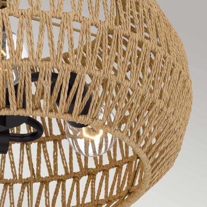 Quoizel - Candeeiro de teto CASABLANCA 3xE27/60W/230V castanho