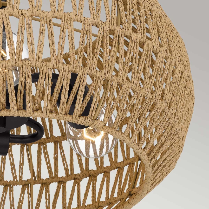 Quoizel - Candeeiro de teto CASABLANCA 3xE27/60W/230V castanho