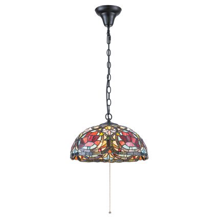 Quoizel - Lustre com corrente Tiffany LARISSA 3xE27/60W/230V diâmetro 38,5 cm