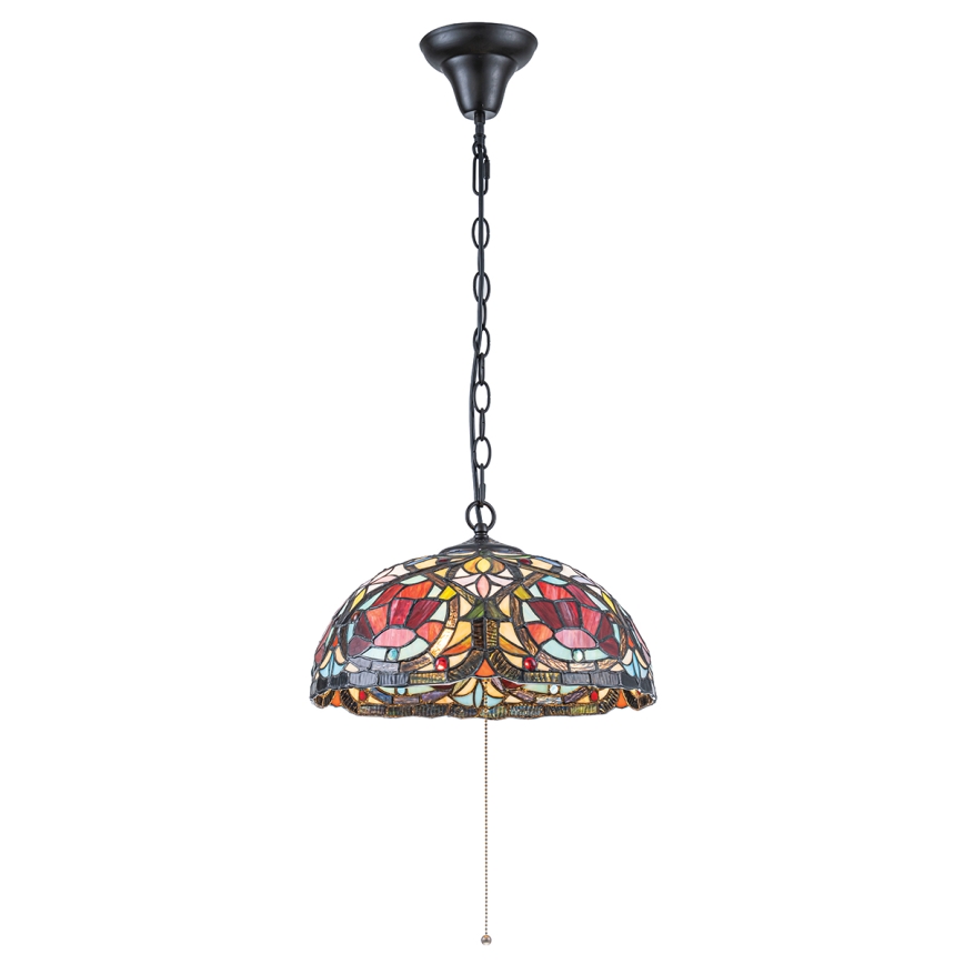 Quoizel - Lustre com corrente Tiffany LARISSA 3xE27/60W/230V diâmetro 38,5 cm