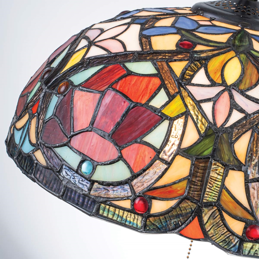 Quoizel - Lustre com corrente Tiffany LARISSA 3xE27/60W/230V diâmetro 38,5 cm