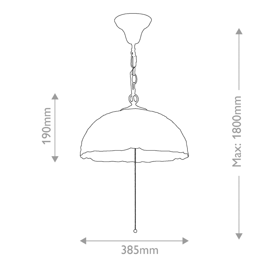 Quoizel - Lustre com corrente Tiffany LARISSA 3xE27/60W/230V diâmetro 38,5 cm