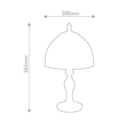 Quoizel - Candeeiro de mesa Tiffany LARISSA 1xE14/40W/230V Ø 20 cm